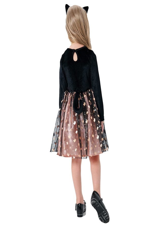 Wizland Cute Cat Costumes for girls,Girls Dress,Child kids Cat Role Play Costume for Halloween,Dress Up Party and Role play Cosplay.5-6years - Image 5